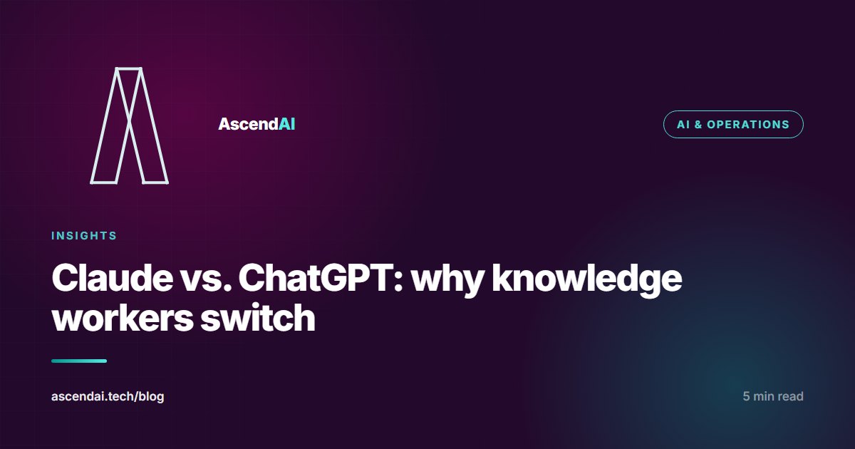 Claude vs ChatGPT: why knowledge workers are making the switch