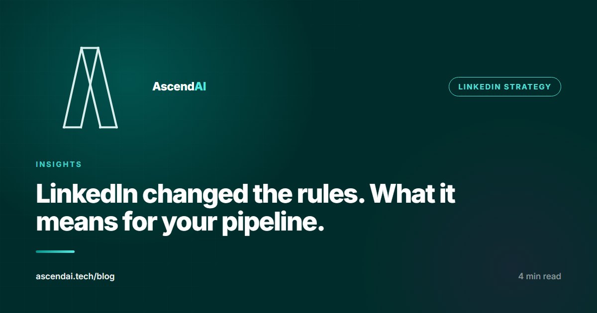 LinkedIn's 2026 algorithm change - what it means for your pipeline