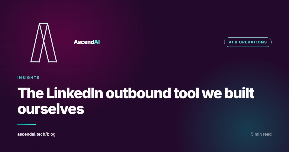 The LinkedIn outbound tool we built ourselves