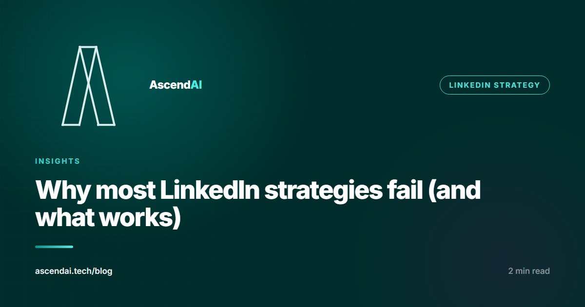 Why most LinkedIn strategies fail